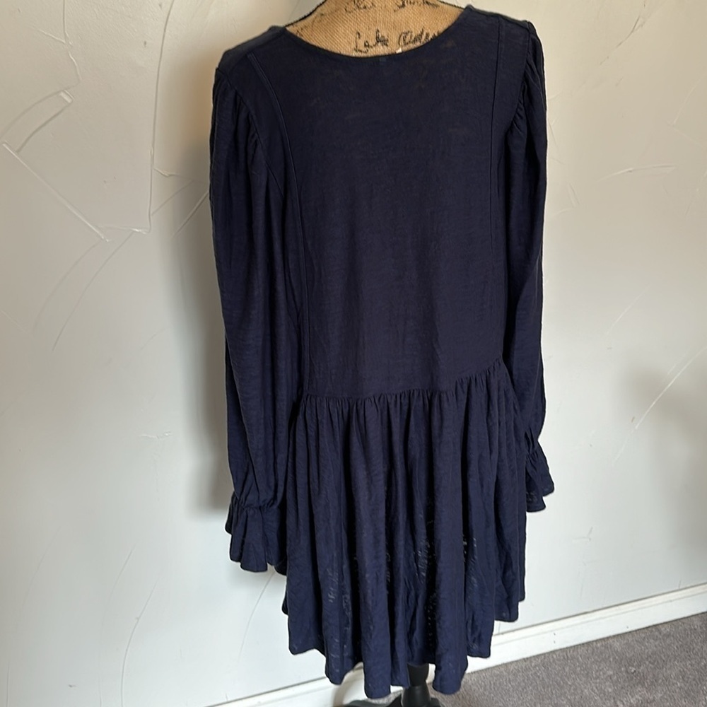 Free People XL Button Tunic Top Lightweight Cardigan Dress EUC NWOT - Picture 5 of 9